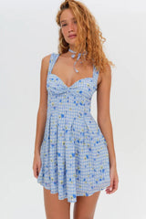 Eileen Mini Dress ~ Blue