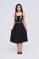 Jolene Embroidered Midi Dress