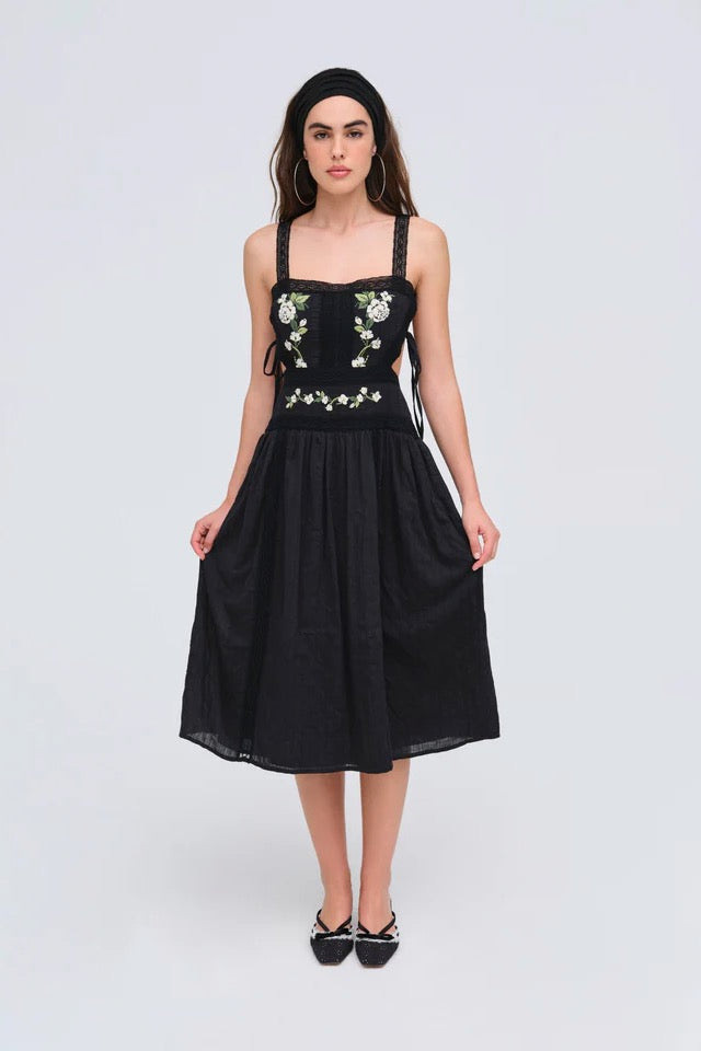 Jolene Embroidered Midi Dress