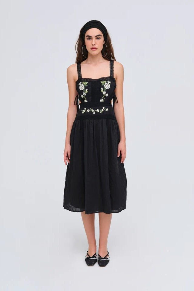 Jolene Embroidered Midi Dress