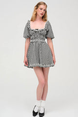 Jackson Mini Dress ~ Black/White Gingham