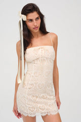 Claire Mini Dress ~ Cream