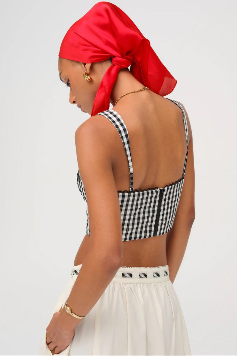 Sammie Bustier ~ Black/White Gingham