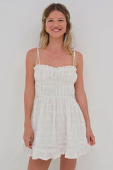 Edie Eyelet Slip Dress ~ White