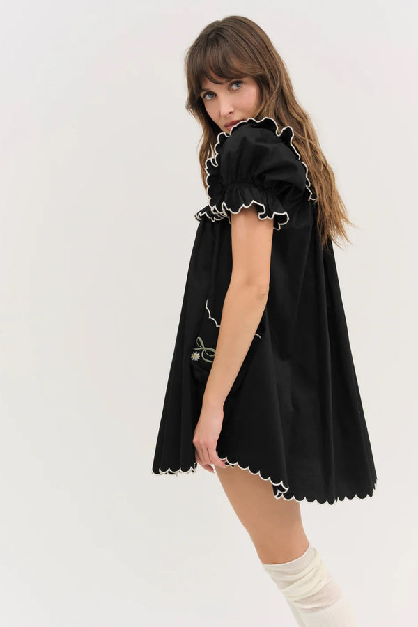 Tea Time Babydoll Dress ~ Black