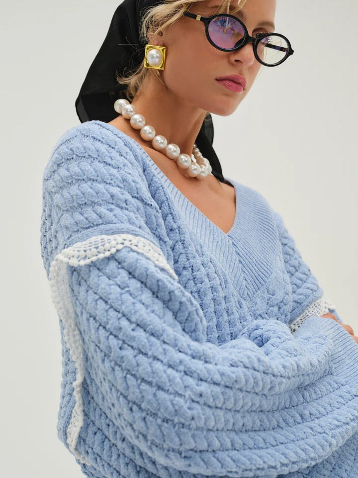 Tierra Oversized V-Neck Sweater