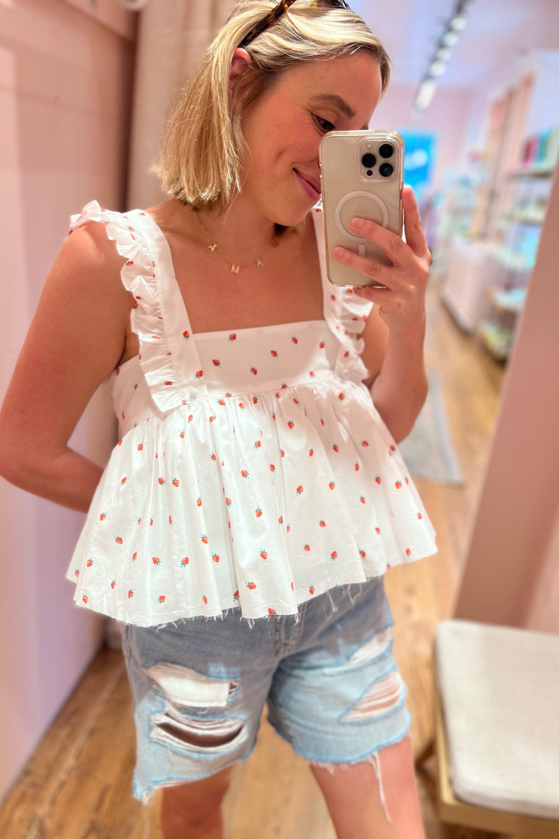 The La Fraise Ruffle Apron Top