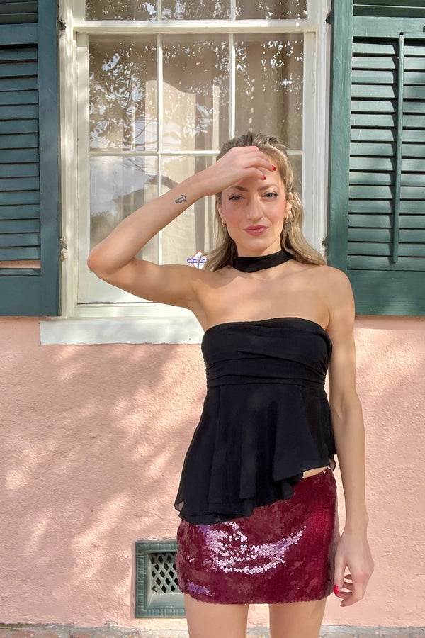 Pop the Champagne Sequin Mini Skort