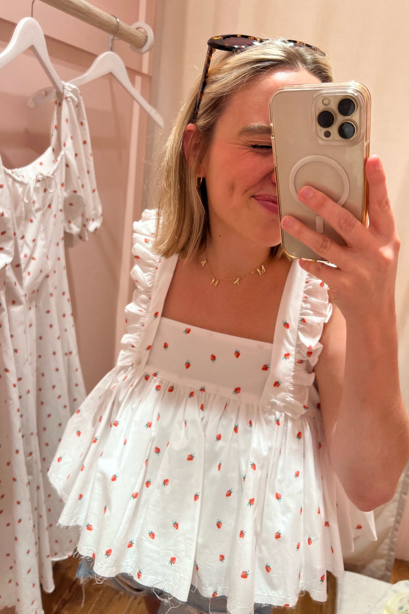 The La Fraise Ruffle Apron Top