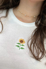 It's the Little Things Ribbed Baby Tee ~ Sunflower