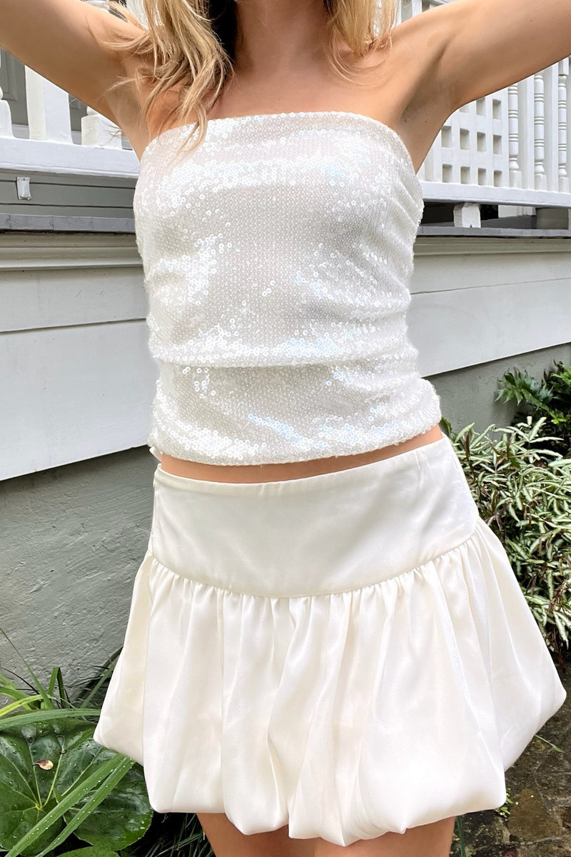 Strapless Sequin Top