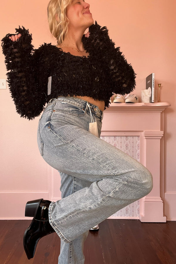 Falling head over heels with our June Cropped Sweater from For Love & Lemons.