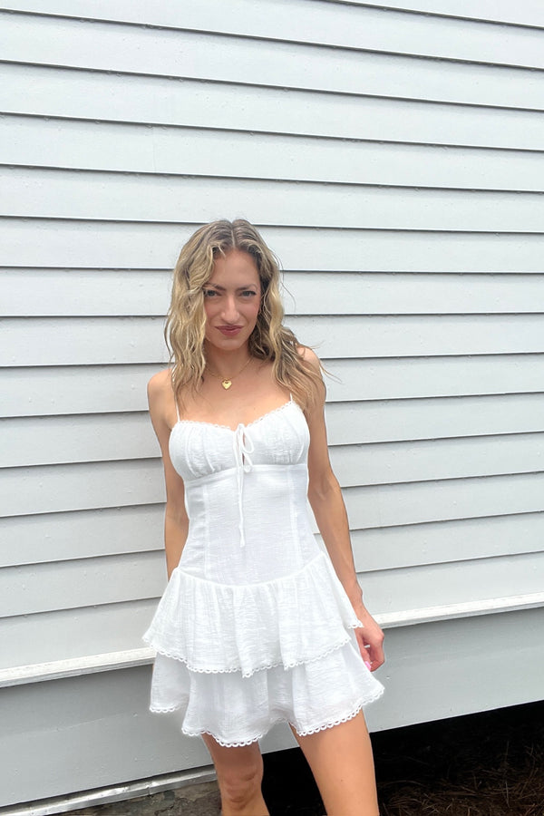 The Katy Ruffle Mini Dress