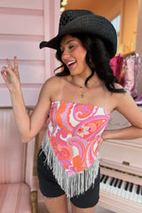 Festing in Fringe Scarf Top