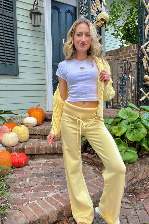 Dawson Knit Fold Over Pant ~ Vanila Sugar