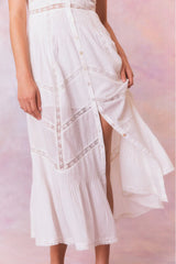 Esilda Cotton Midi Dress ~ True White