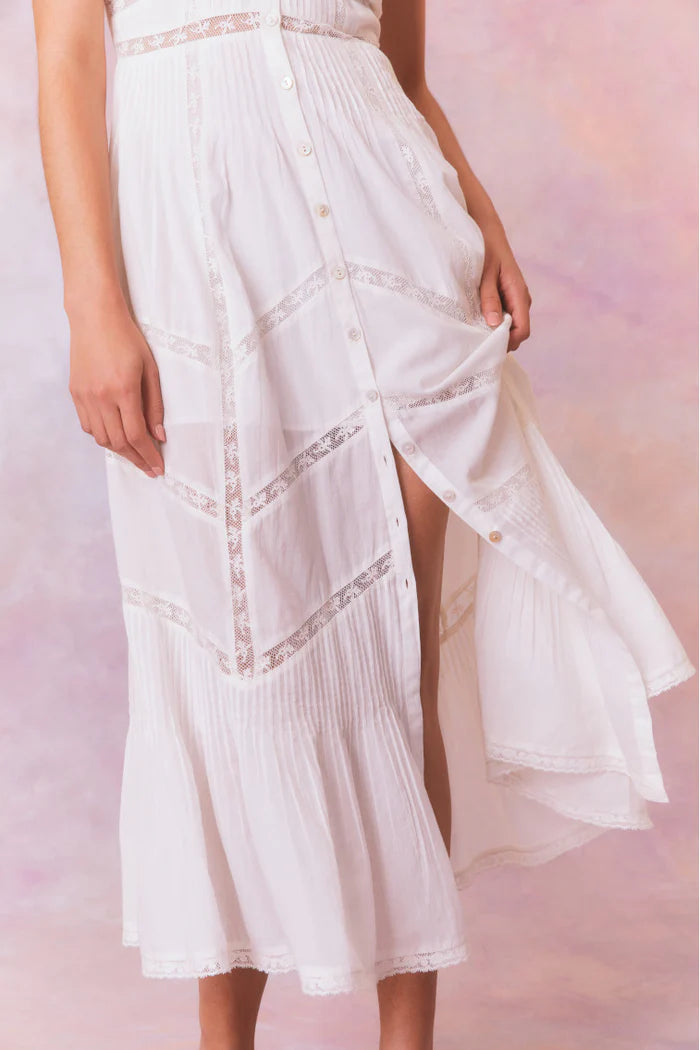 Esilda Cotton Midi Dress ~ True White