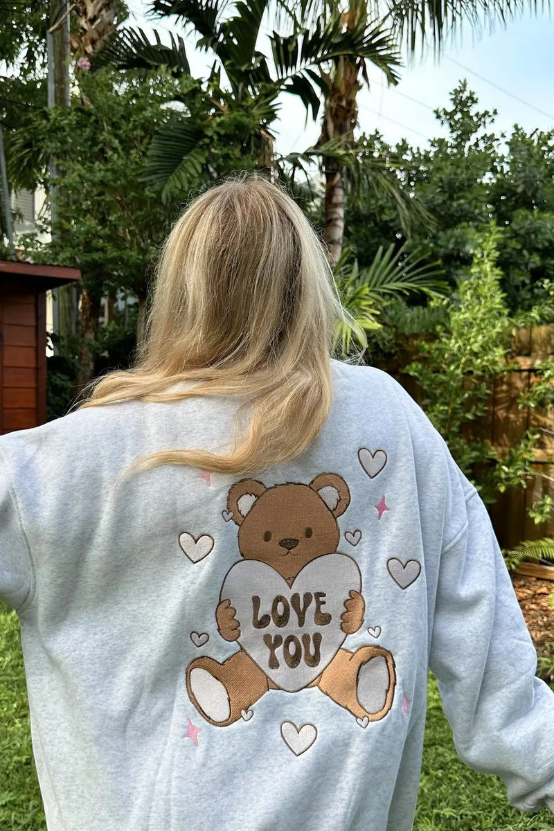 Teddy Time Embroidered Sweatshirt