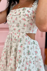 Crazy For You Cutout Mini Dress ~ Pink Floral