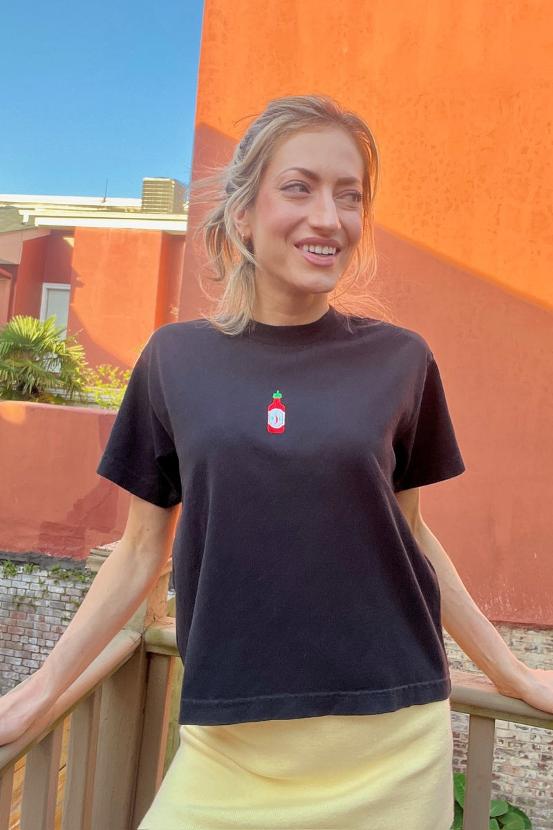 It's the Little Things Boxy Tee ~ Hot Sauce