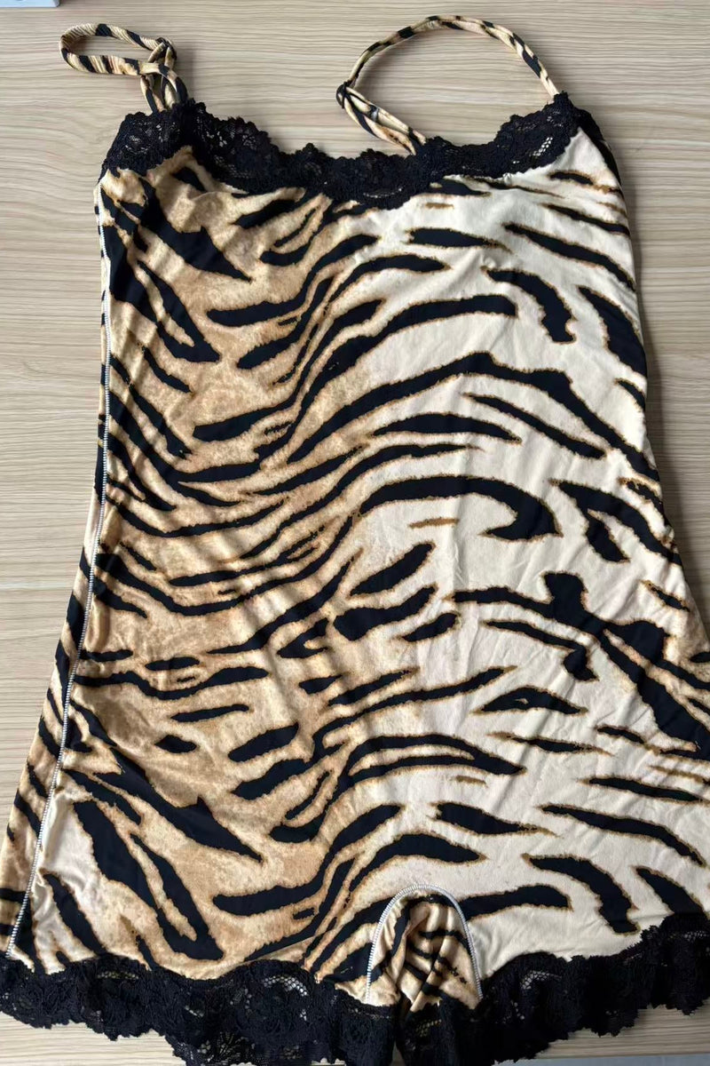 Butter Me Up Lace Onesie ~ Tiger