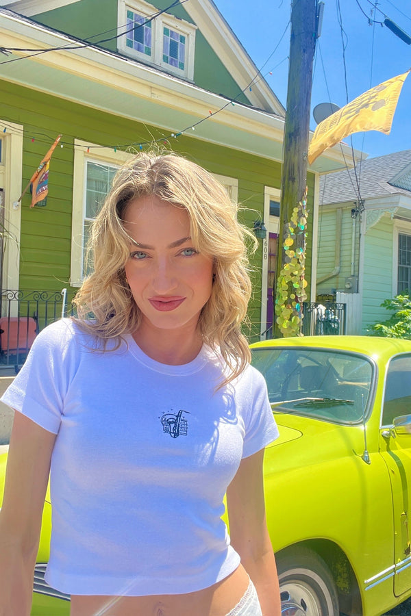 It's the Little Things Ribbed Baby Tee ~ Jazz Fest