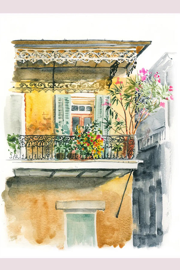 Golden Hour Balcony 5" x 7" Lyla Clayre Print