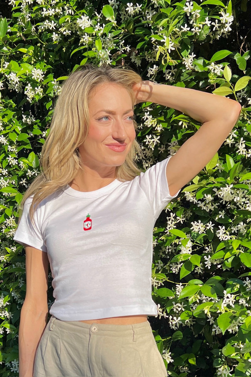It's the Little Things Ribbed Baby Tee ~ Hot Sauce