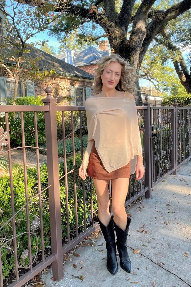 Faux Real Suede Mini Skirt