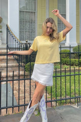 It's the Little Things Boxy Tee ~ Mardi Gras Bow