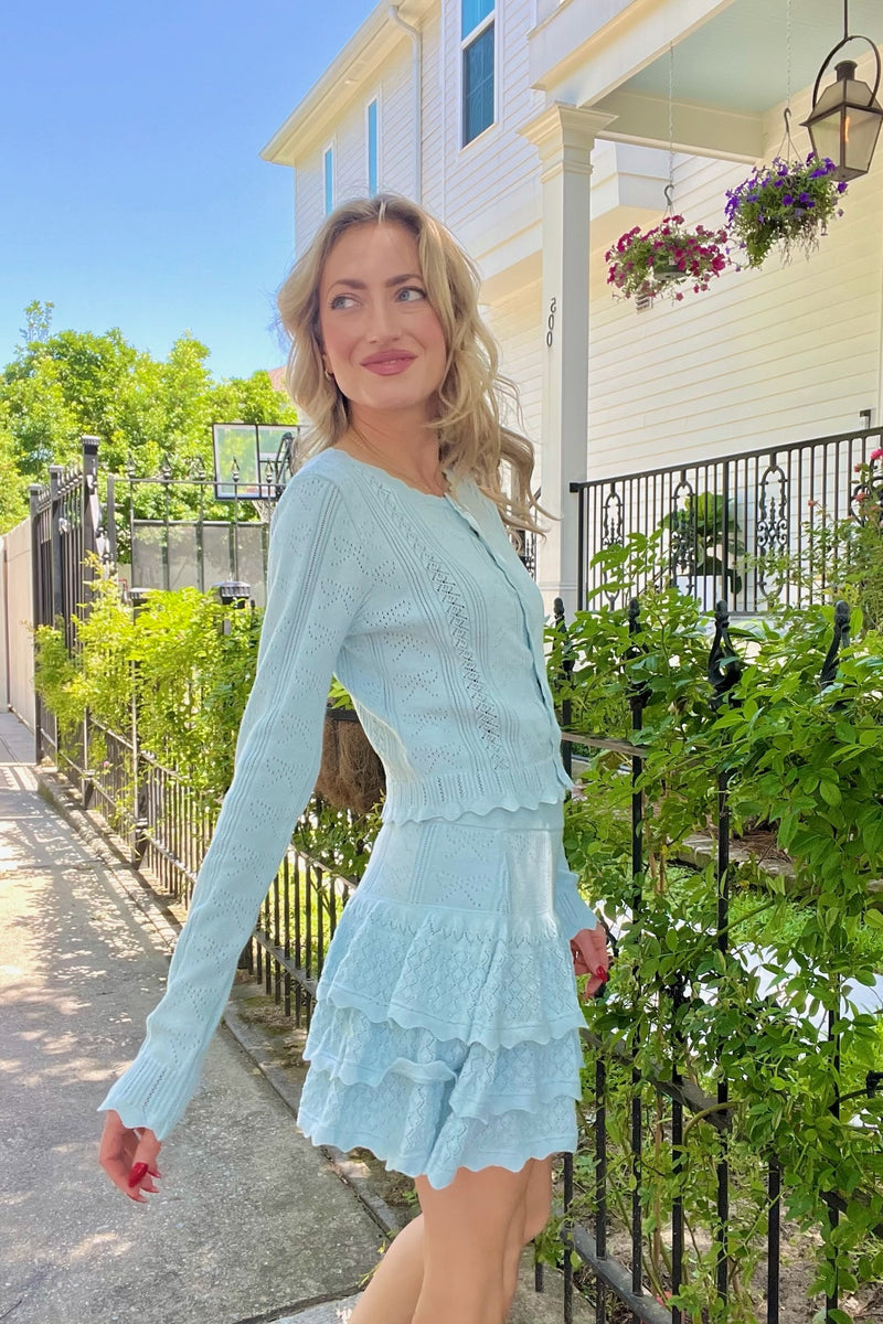Straight to the Pointelle Ruffle Mini