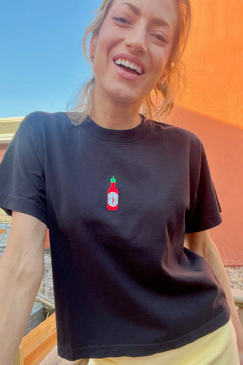 It's the Little Things Boxy Tee ~ Hot Sauce