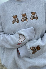 Teddy Time Embroidered Sweatshirt