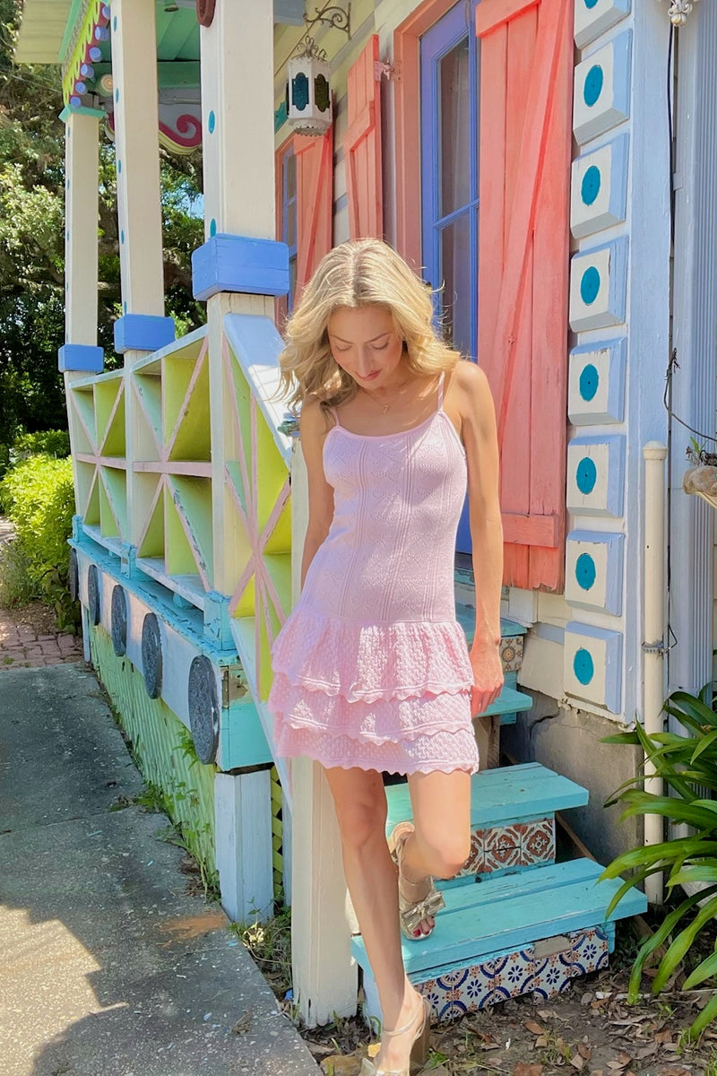 Straight to the Pointelle Ruffle Mini