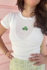 It's the Little Things Ribbed Baby Tee ~ Shamrock