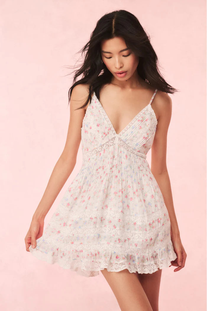 Alonna Cotton Mini Dress ~ Confetti Bloom