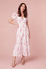 Angie Midi Dress ~ Warm Pink Cloud
