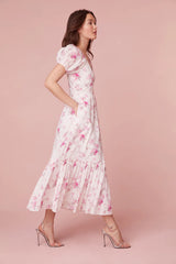 Angie Midi Dress ~ Warm Pink Cloud