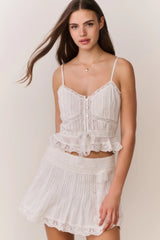 Avra Cotton Victorian Top ~ White