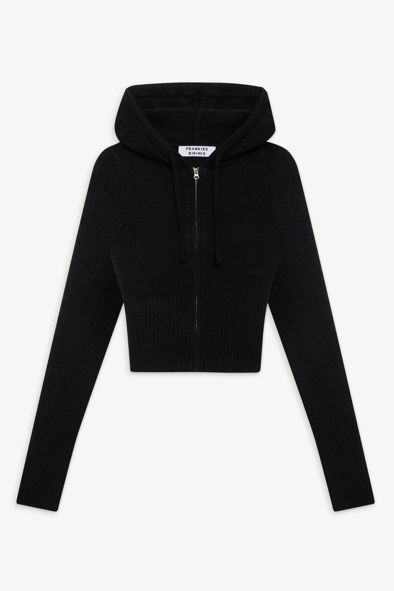 Aimee Zip Up Hoodie ~ Black
