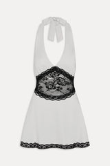 Audrey Satin Mini Dress ~ Soft Sand