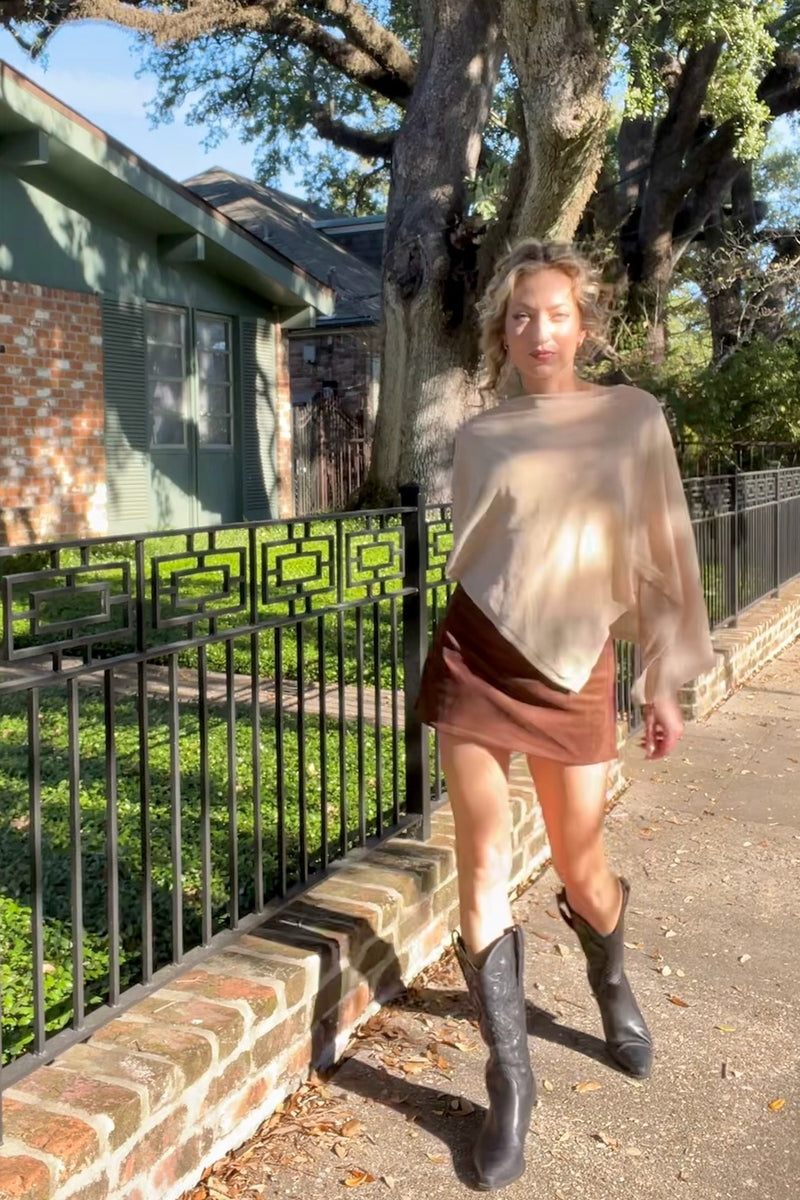 Faux Real Suede Mini Skirt