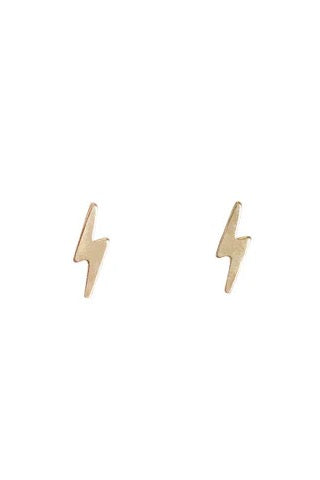 Lightning Bolt Studs - Gold Filled