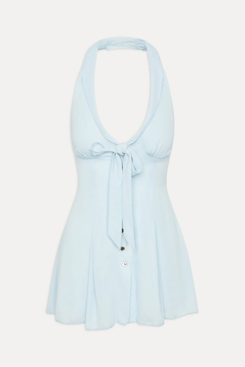 Bloom Button Up Mini Dress ~ Angel's Breath