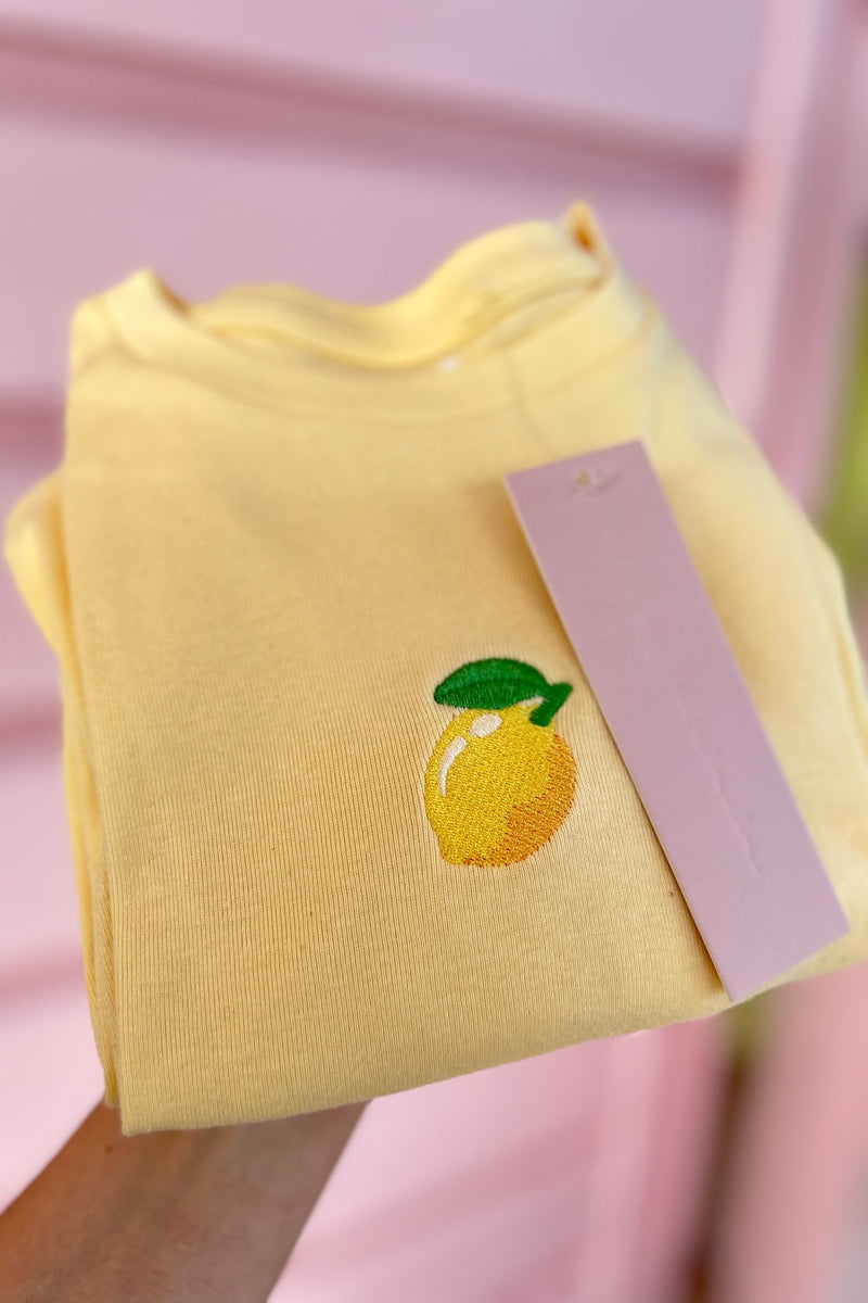It's the Little Things Ribbed Baby Tee ~ Lemon