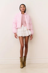 Celesta Lace Puffer Jacket ~ Soft Pink
