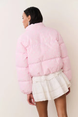 Celesta Lace Puffer Jacket ~ Soft Pink