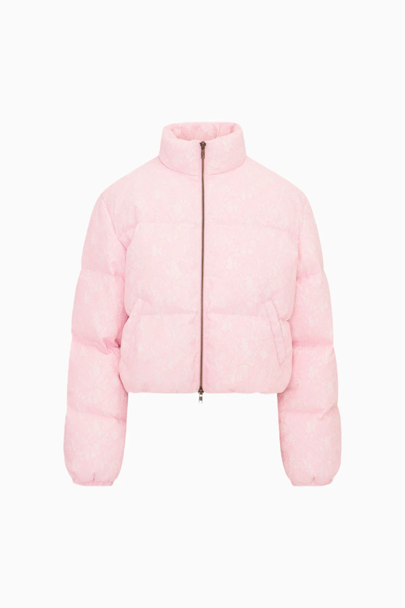 Celesta Lace Puffer Jacket ~ Soft Pink