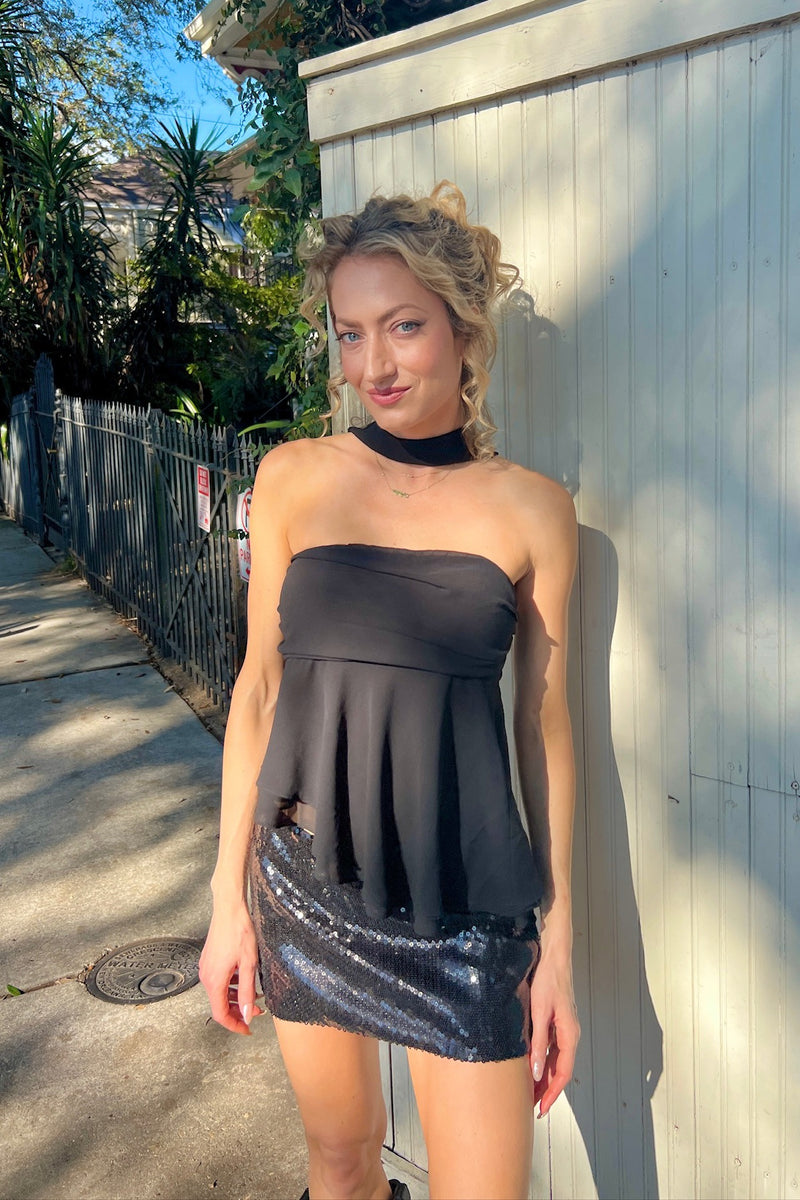 Pop the Champagne Sequin Mini Skort