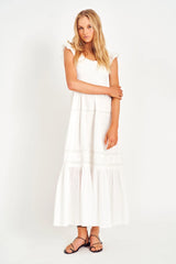 Chessie Heritage Cotton Maxi Dress ~ True White
